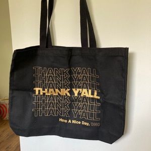 Thank y’all black gold shopping tote